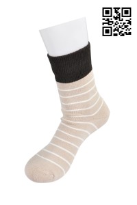 SOC006 秋冬中筒加厚棉襪 來樣訂做 條紋提花棉襪 加厚保暖棉襪 襪子香港製造